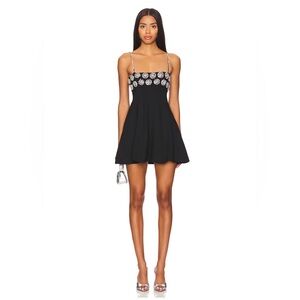 MAJORELLE Mackie Mini Dress in Black - size medium
